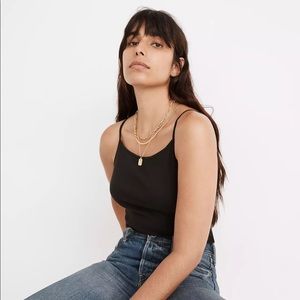 Madewell Ribbed Spaghetti-Strap Thong Bodysuit